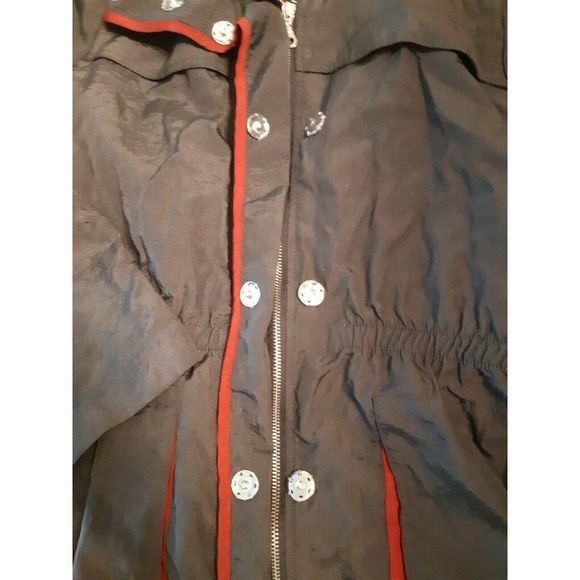 Seven7 Jacket Coat Windbreaker Solid Gray Full Zip - Picture 3 of 5